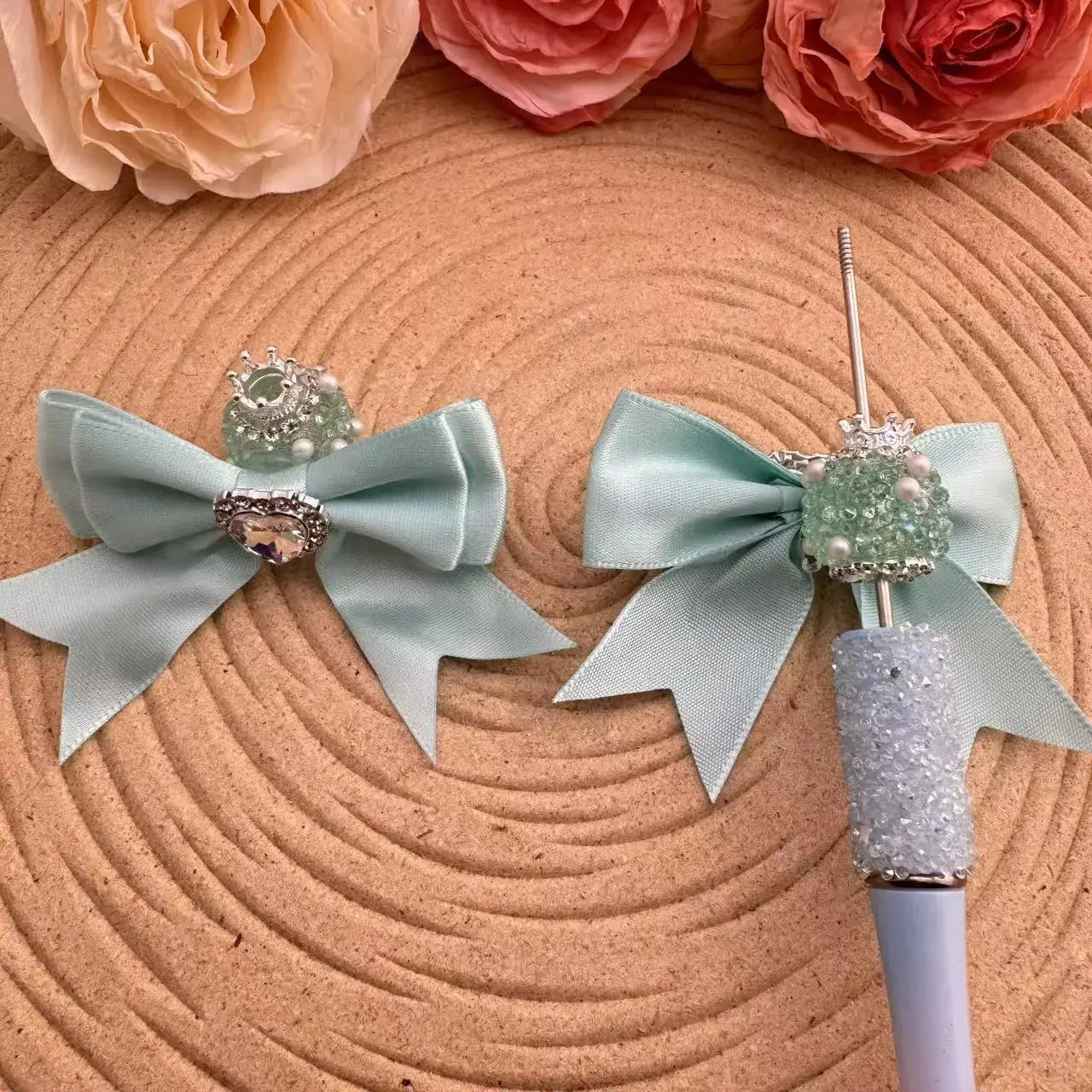 FS10035-16mm Sugar Beads With Bow Zoe DIY Wholesale