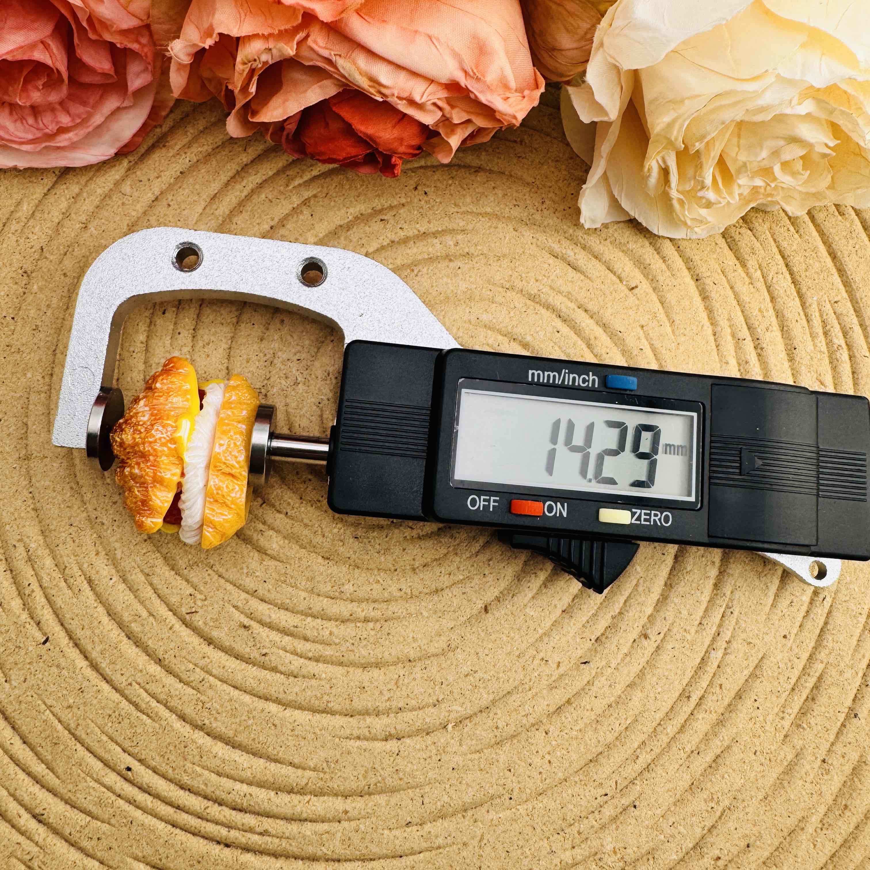 FS10076-Random Mixed UV Coating Hamburger Resin Beads For Beadable Pens Keychain Making Zoe DIY Wholesale