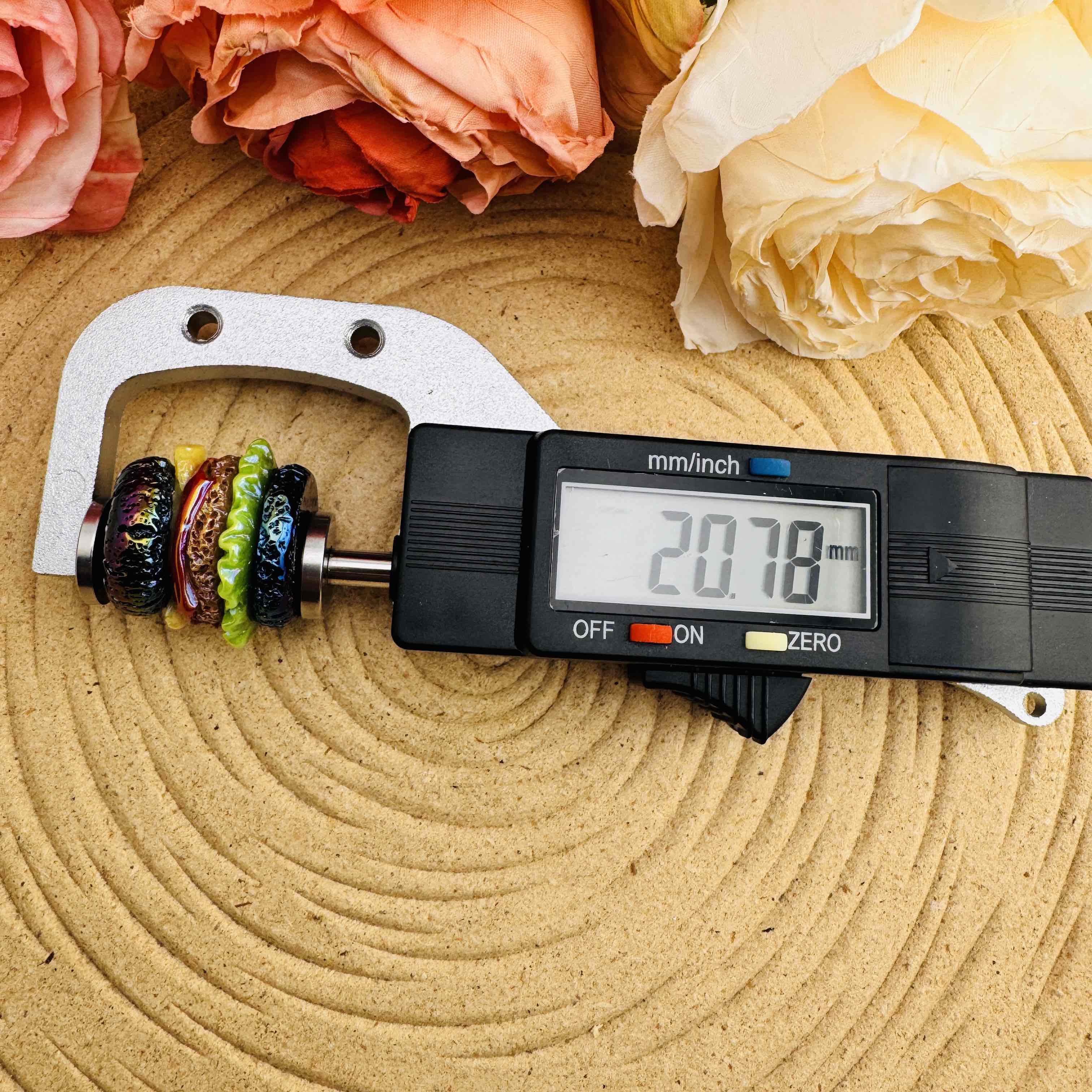 FS10076-Random Mixed UV Coating Hamburger Resin Beads For Beadable Pens Keychain Making Zoe DIY Wholesale