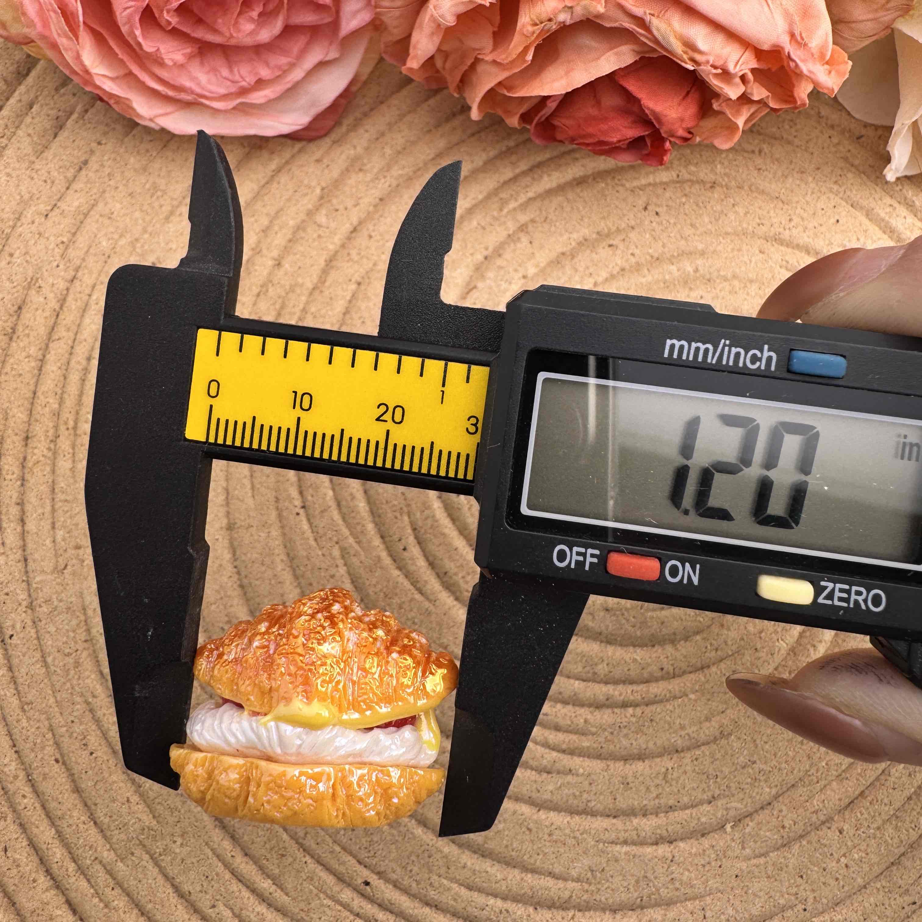 FS10076-Random Mixed UV Coating Hamburger Resin Beads For Beadable Pens Keychain Making Zoe DIY Wholesale