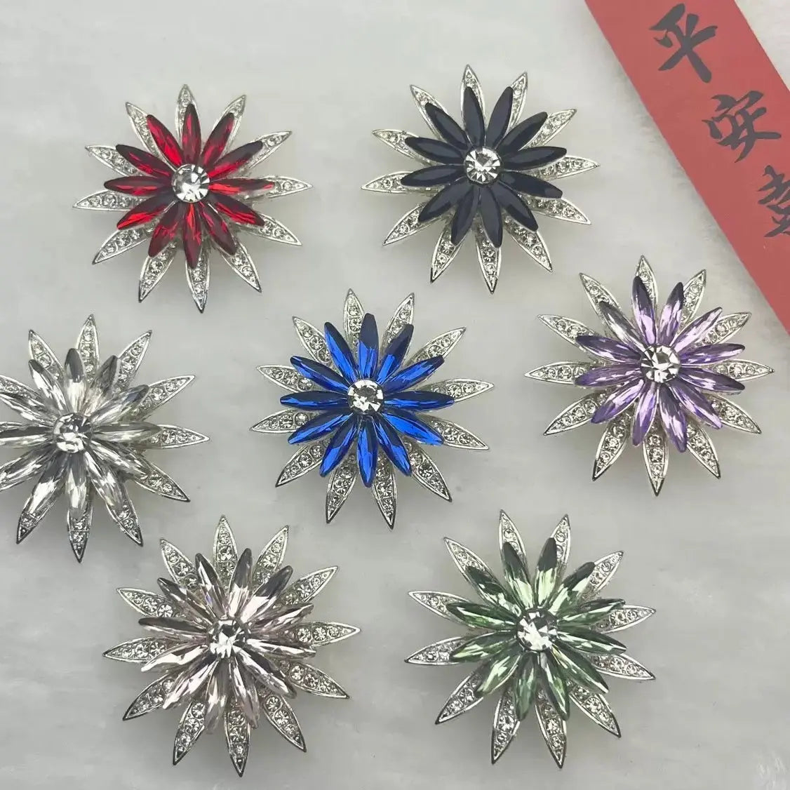 FS101035-About 38×38mm Sunflower Spinner Patch For Making Fancy Beads Or Other DIY Project Zoe DIY Wholesale