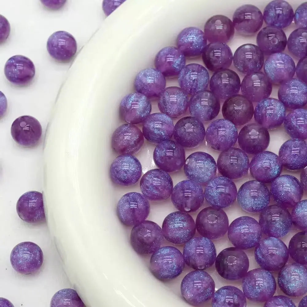 FS101057-16MM Starry Sky Round Resin Beads Zoe DIY Wholesale