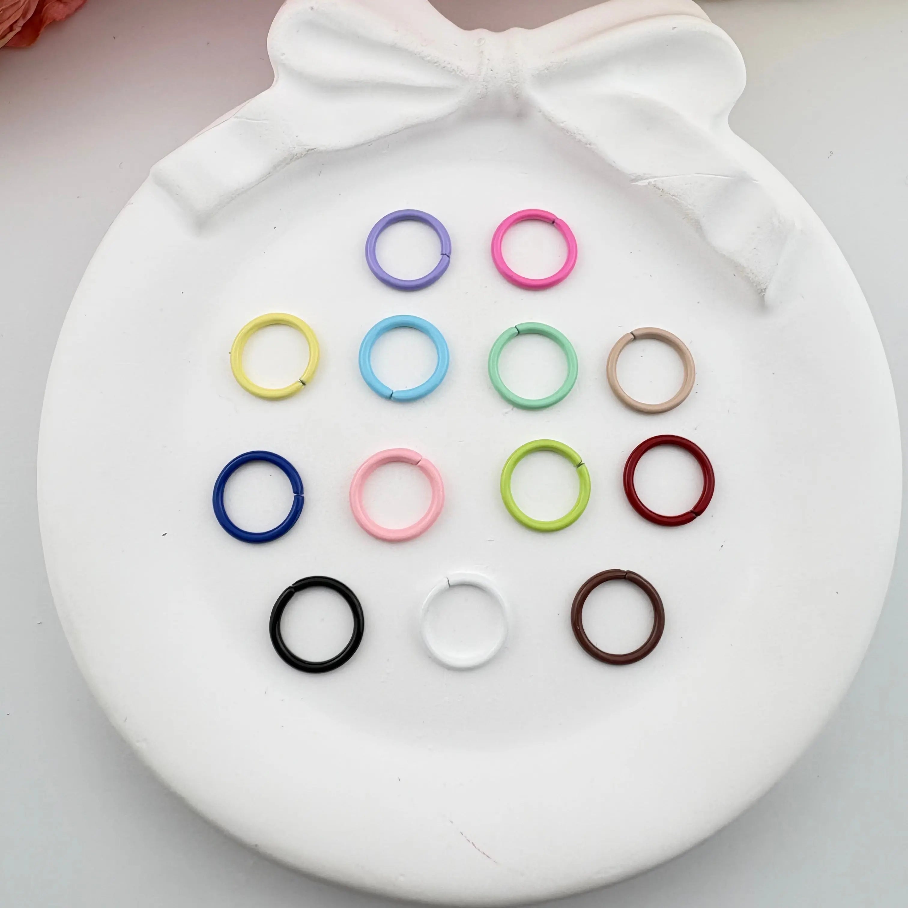 FS101075-About 10mm Colorful Open Ring Zoe DIY Wholesale