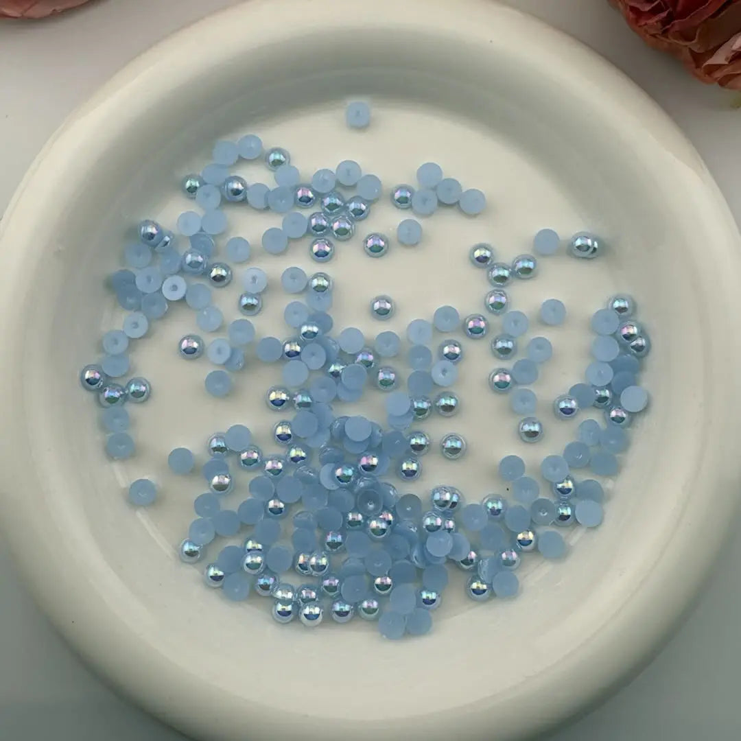 FS101127-4mm AB Half Pearl Looking Half Acrylic Pearl Patch Zoe DIY Wholesale