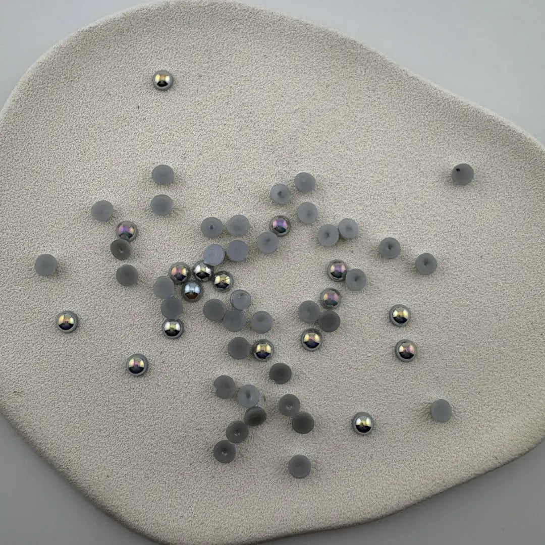 FS101127-4mm AB Half Pearl Looking Half Acrylic Pearl Patch Zoe DIY Wholesale