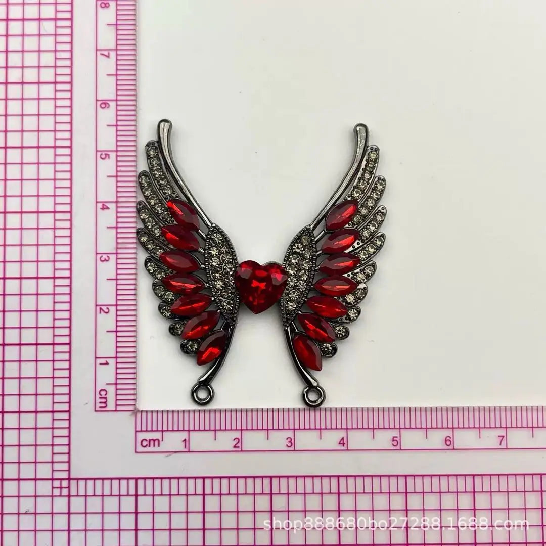 FS101147-5.5*4.8cm Angle Wings Metal Patch Zoe DIY Wholesale