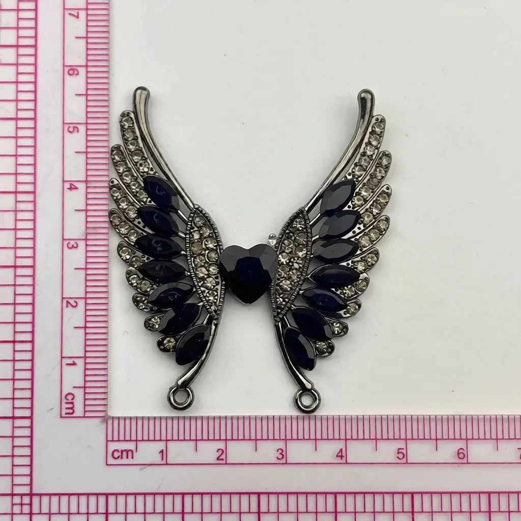 FS101147-5.5*4.8cm Angle Wings Metal Patch Zoe DIY Wholesale