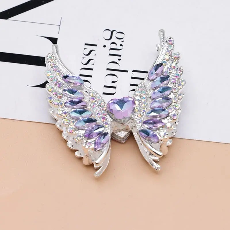 FS101147-5.5*4.8cm Angle Wings Metal Patch Zoe DIY Wholesale