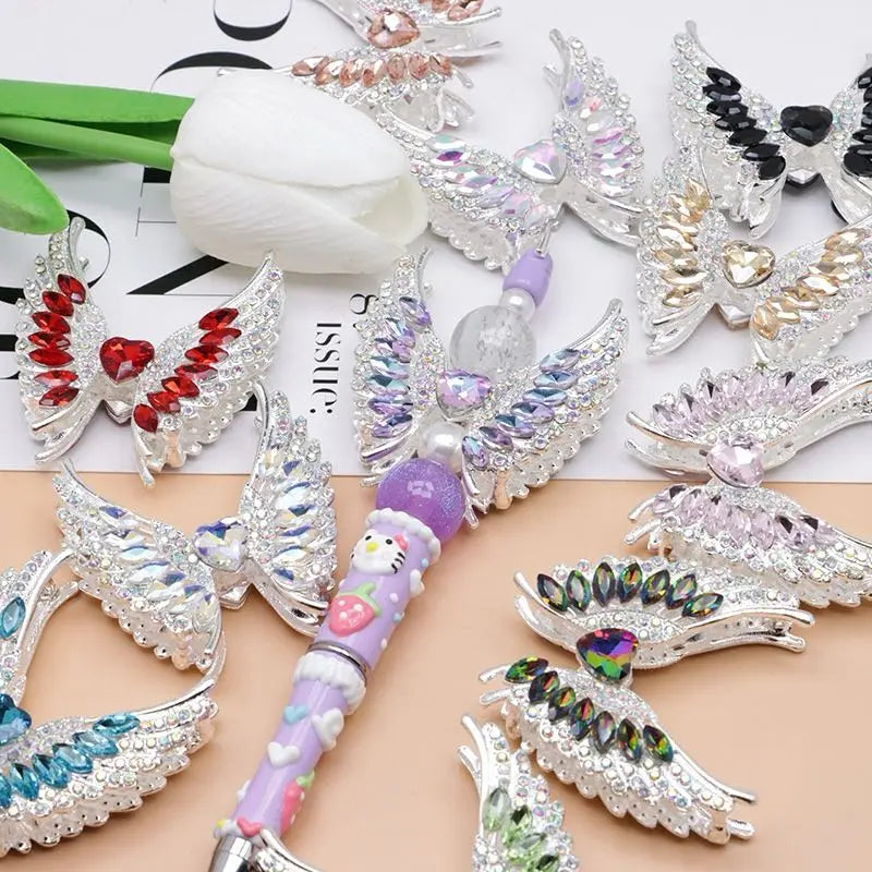 FS101147-5.5*4.8cm Angle Wings Metal Patch Zoe DIY Wholesale