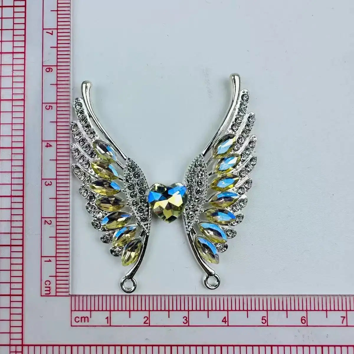 FS101147-5.5*4.8cm Angle Wings Metal Patch Zoe DIY Wholesale