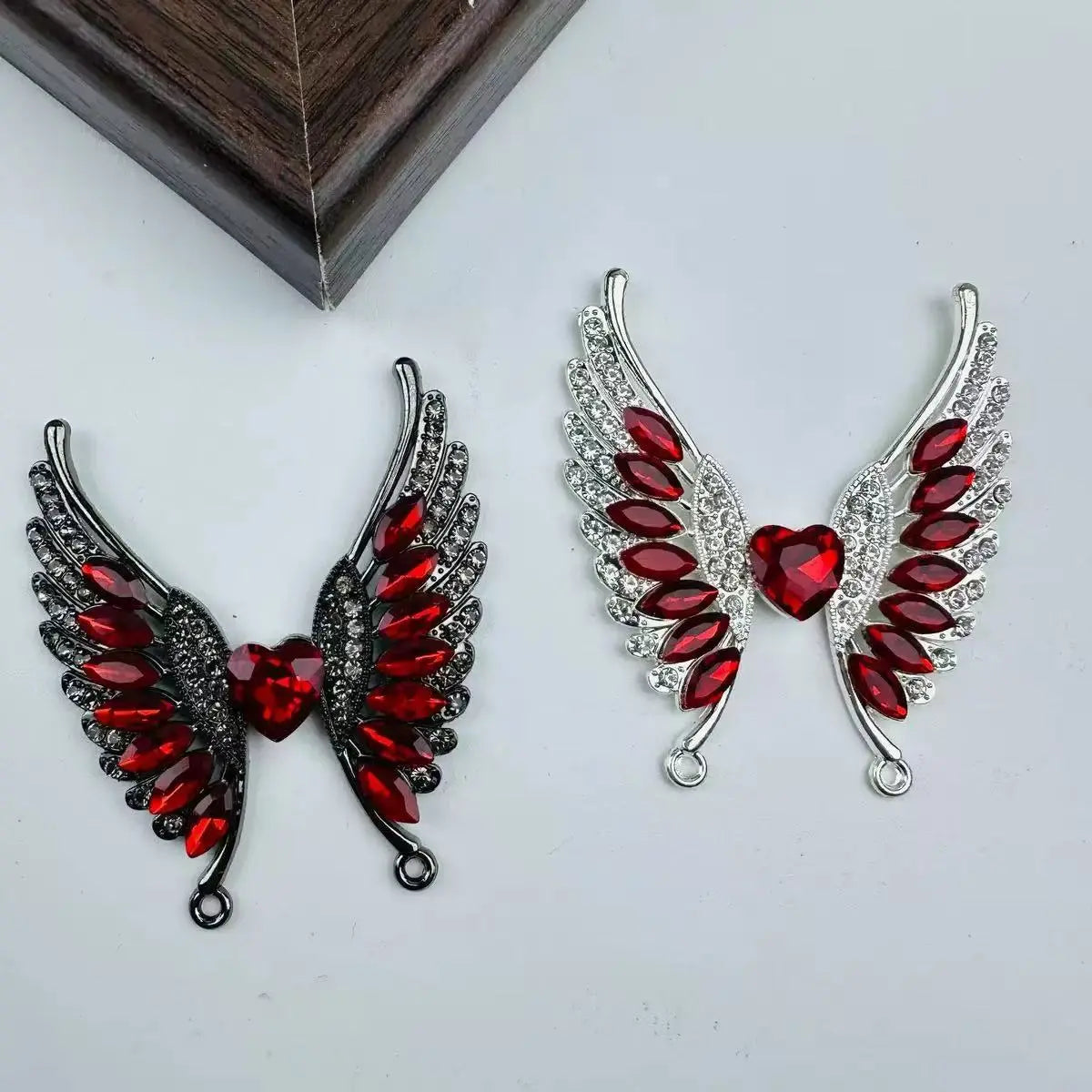FS101147-5.5*4.8cm Angle Wings Metal Patch Zoe DIY Wholesale