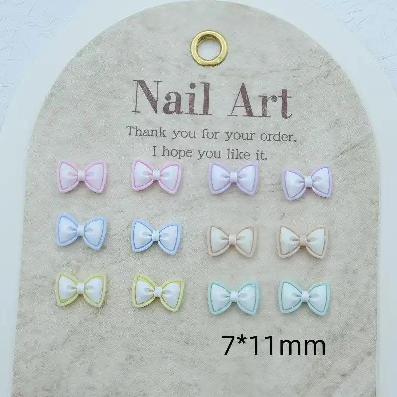 FS101210-About 6*11mm Bow Nail Charms For Making Fancy Beads Or Fancy Pens Zoe DIY Wholesale