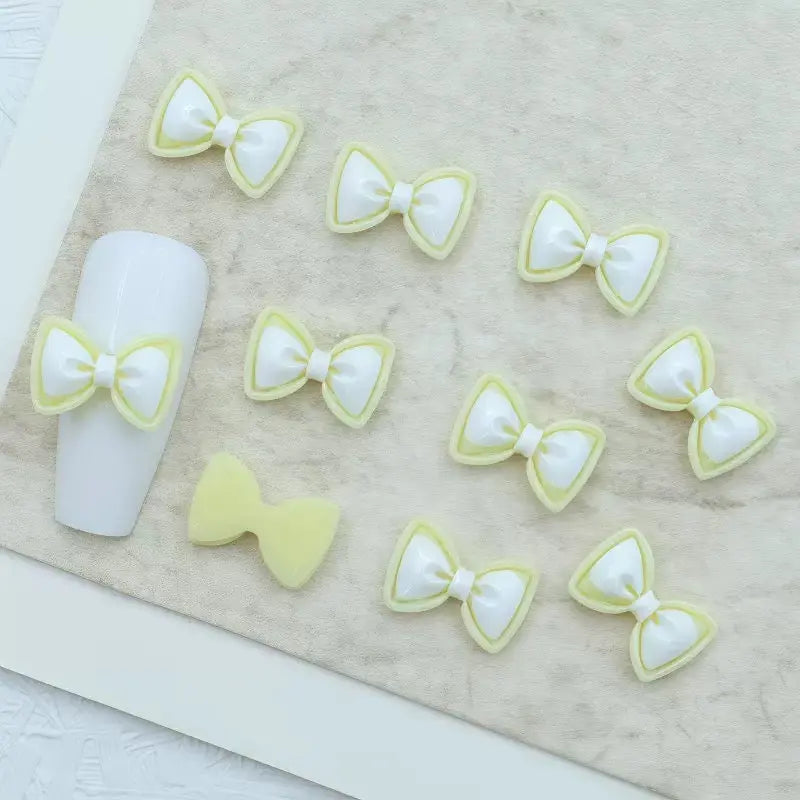 FS101210-About 6*11mm Bow Nail Charms For Making Fancy Beads Or Fancy Pens Zoe DIY Wholesale