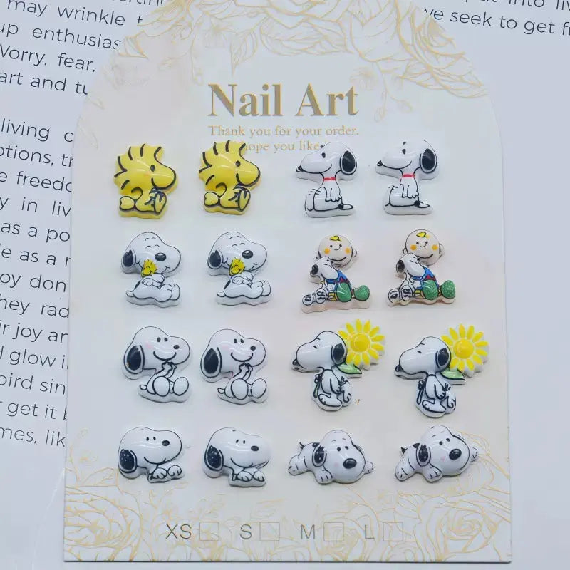 FS101210-Random Mixed Snoopy Nail Charms For Making Fancy Pens Or Fancy Beads Zoe DIY Wholesale