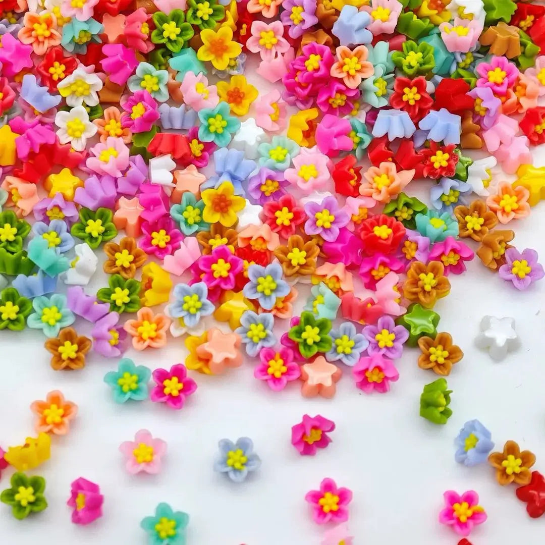 FS101248-13MM Resin Flower Nail Charms Zoe DIY Wholesale