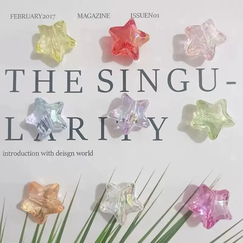 FS101253-About 20MM Five-Star Based Beads Zoe DIY Wholesale