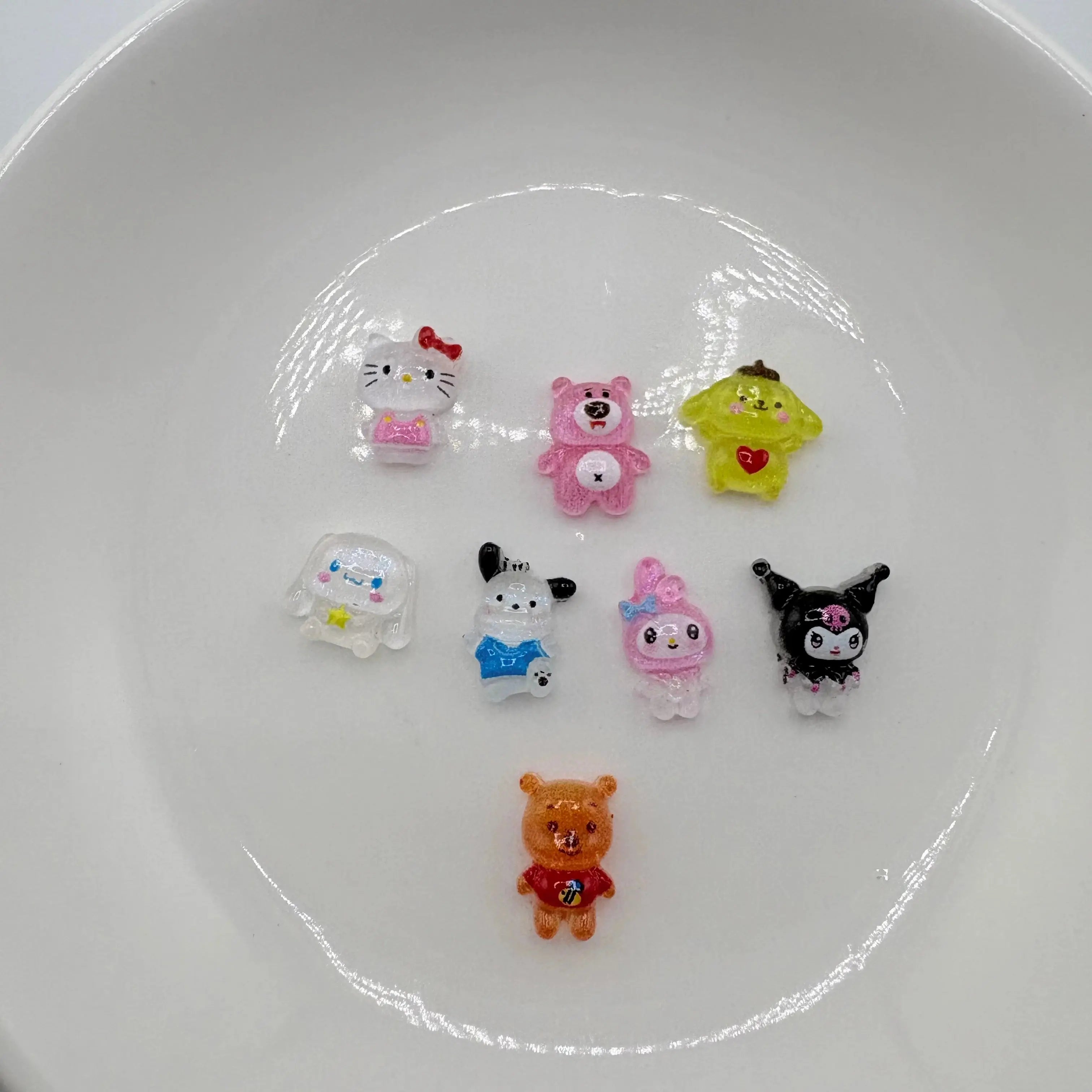 FS101254-About 12MM Mixed Cartoon Nail Charms Zoe DIY Wholesale