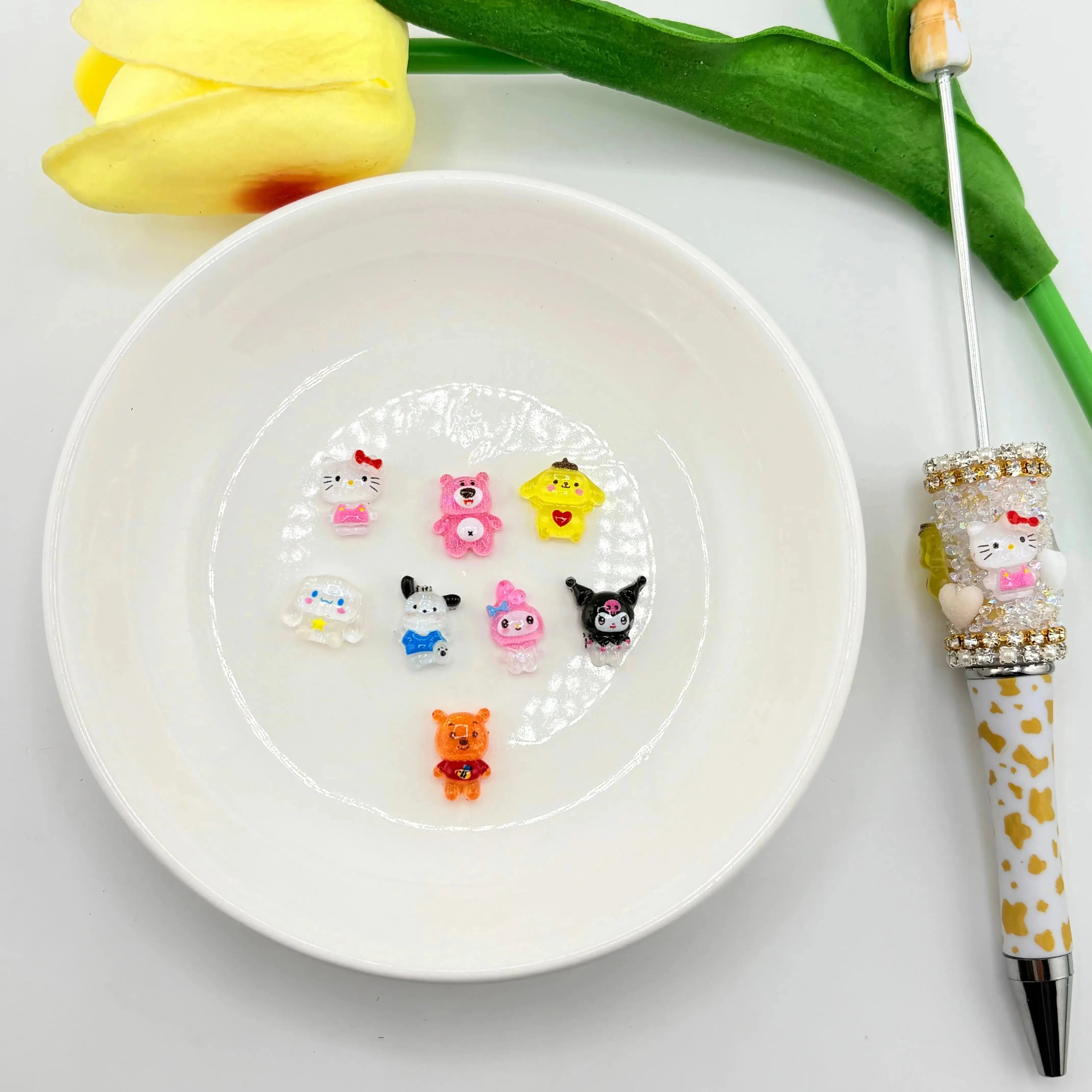 FS101254-About 12MM Mixed Cartoon Nail Charms Zoe DIY Wholesale