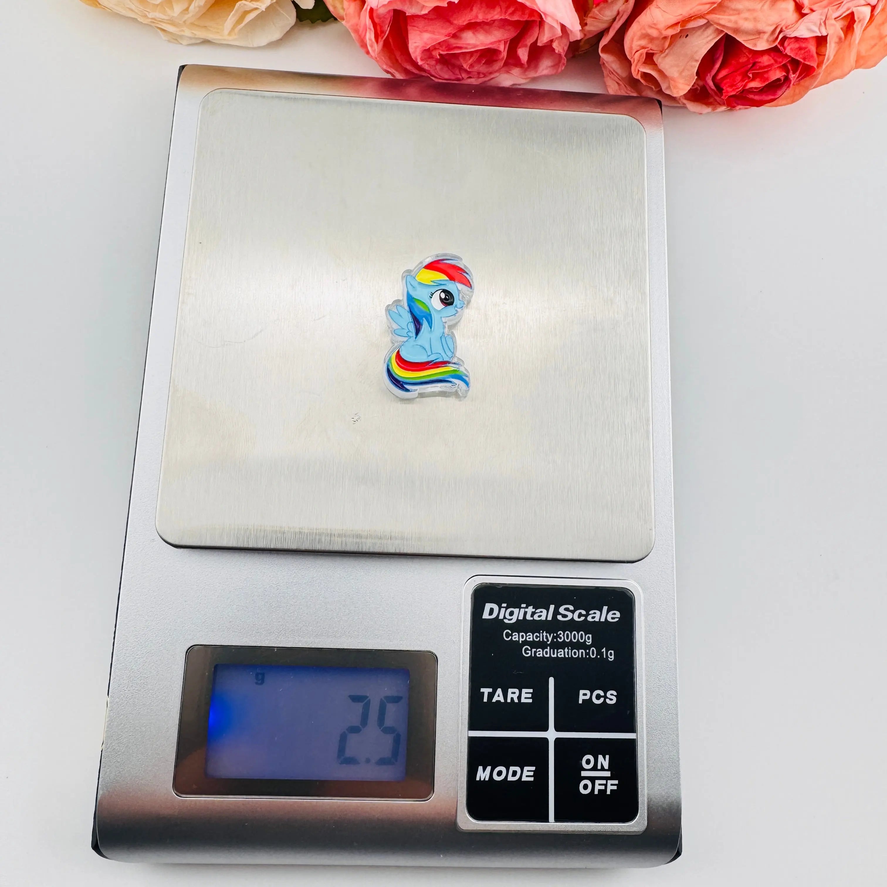 FS101255-About 20*30mm My Little Pony Double Side Printed Acrylic Beads For Beadable Pens Keychain Making Zoe DIY Wholesale