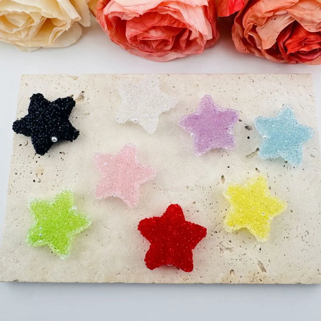 FS101287-About 30mm Star Sugar Beads (Hole is not for pen)