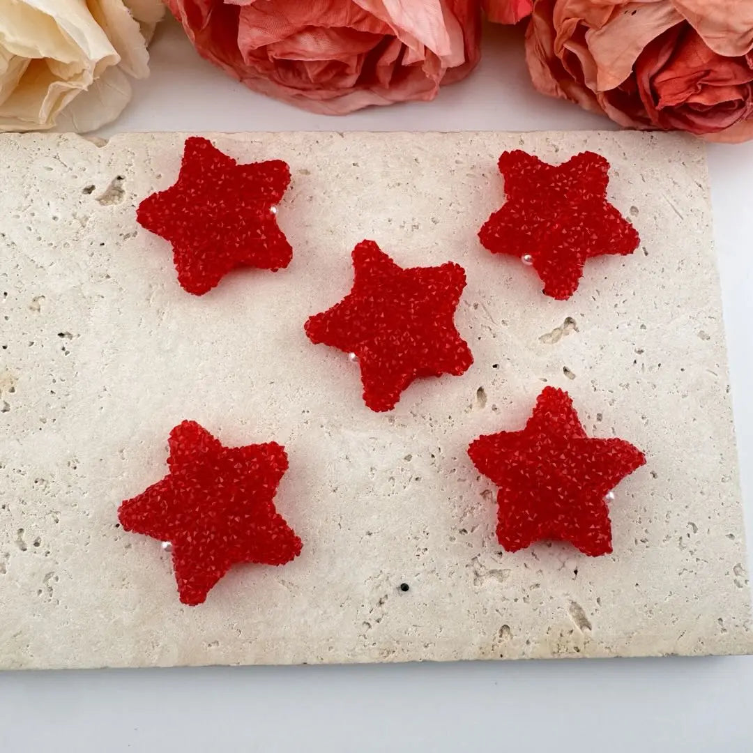 FS101287-About 30mm Star Sugar Beads (Hole is not for pen)