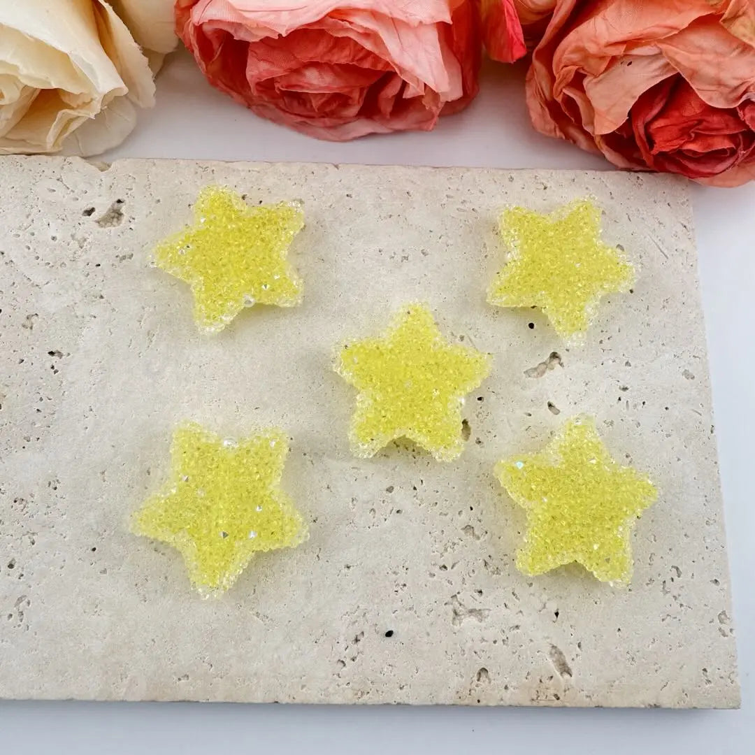 FS101287-About 30mm Star Sugar Beads (Hole is not for pen)