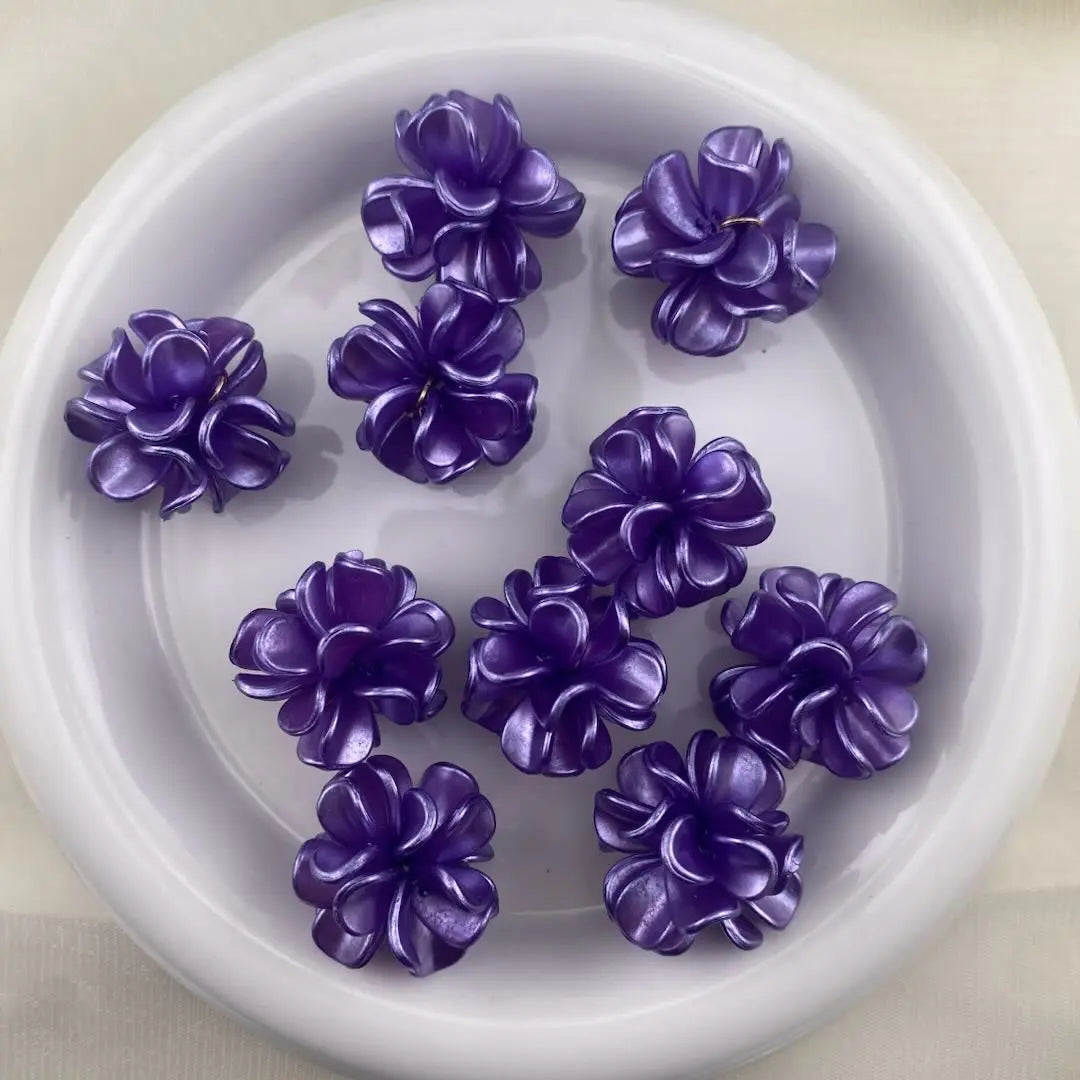 FS1013-28MM Pearl Looking Flower Beads With  Ring Connector Fit For Beadable Pens ZoeDIY Shop
