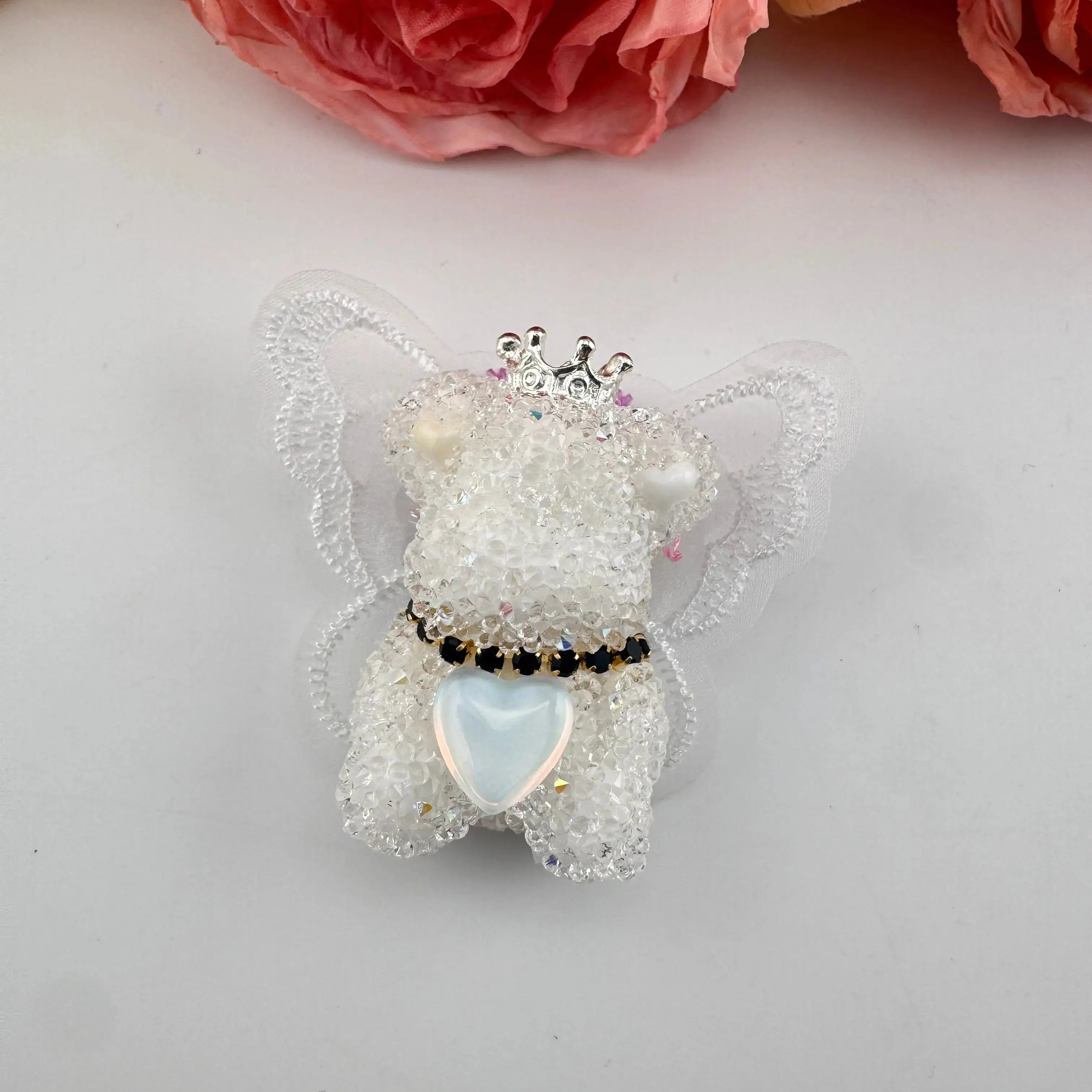 FS191355-About 40mm*46mm Butterfly Wing Bear Sugar Acrylic Beads For Making Beadable Pens Keychain Zoe DIY Wholesale