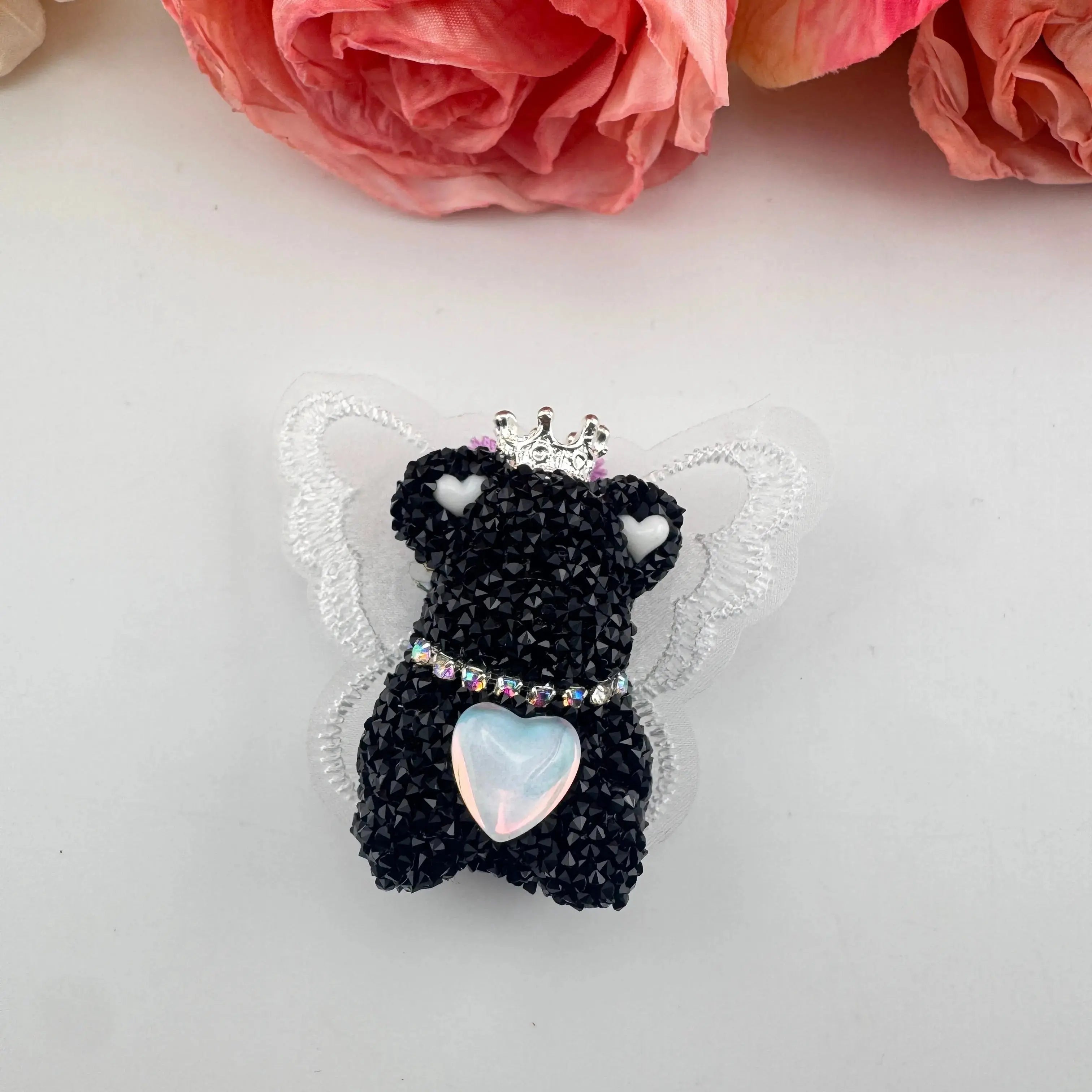 FS191355-About 40mm*46mm Butterfly Wing Bear Sugar Acrylic Beads For Making Beadable Pens Keychain Zoe DIY Wholesale