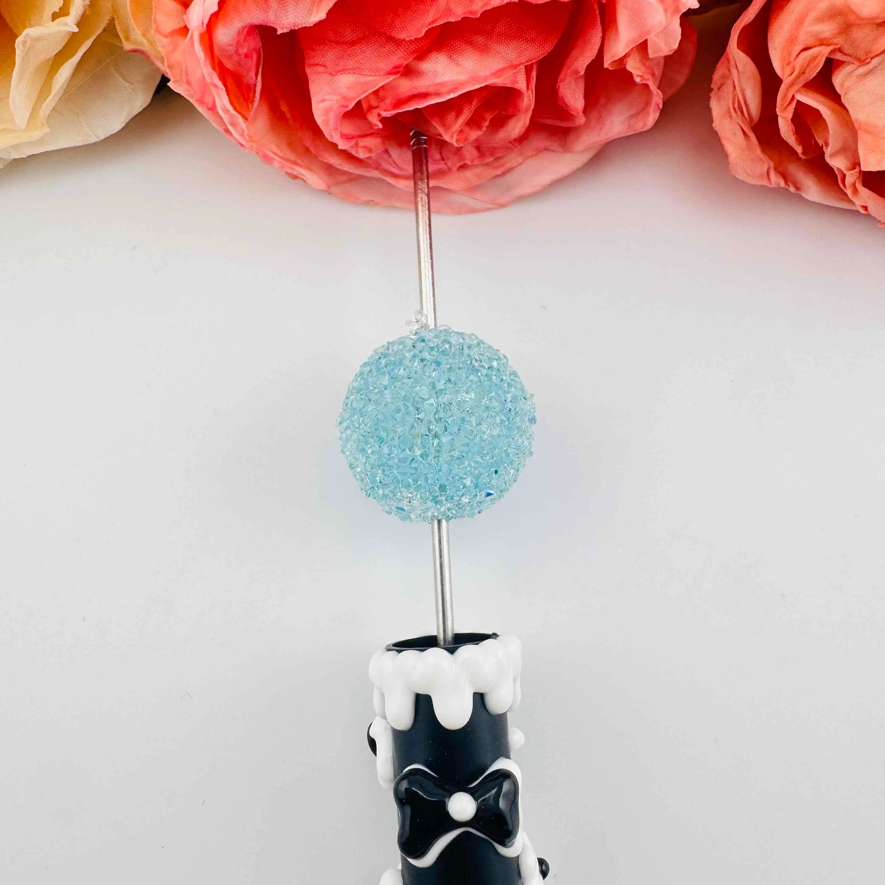 FS101375-20mm Sugar Acrylic Beads Fit For Beadable Pens Jewelry Making Keychain Making Zoe DIY Wholesale