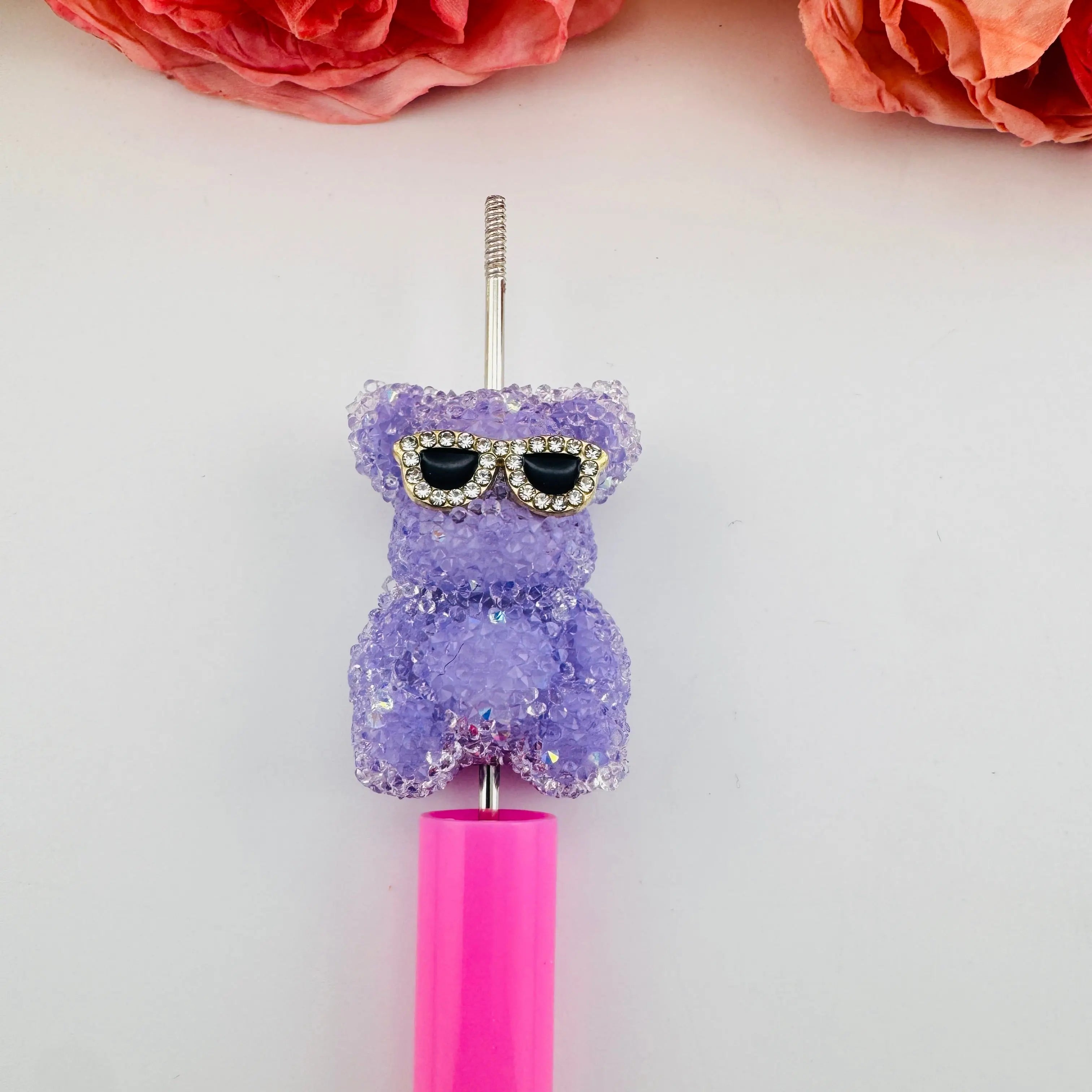 FS101377-About 24*35mm Sugar Bear Beads For Beadable Pens Keychain Making Zoe DIY Wholesale