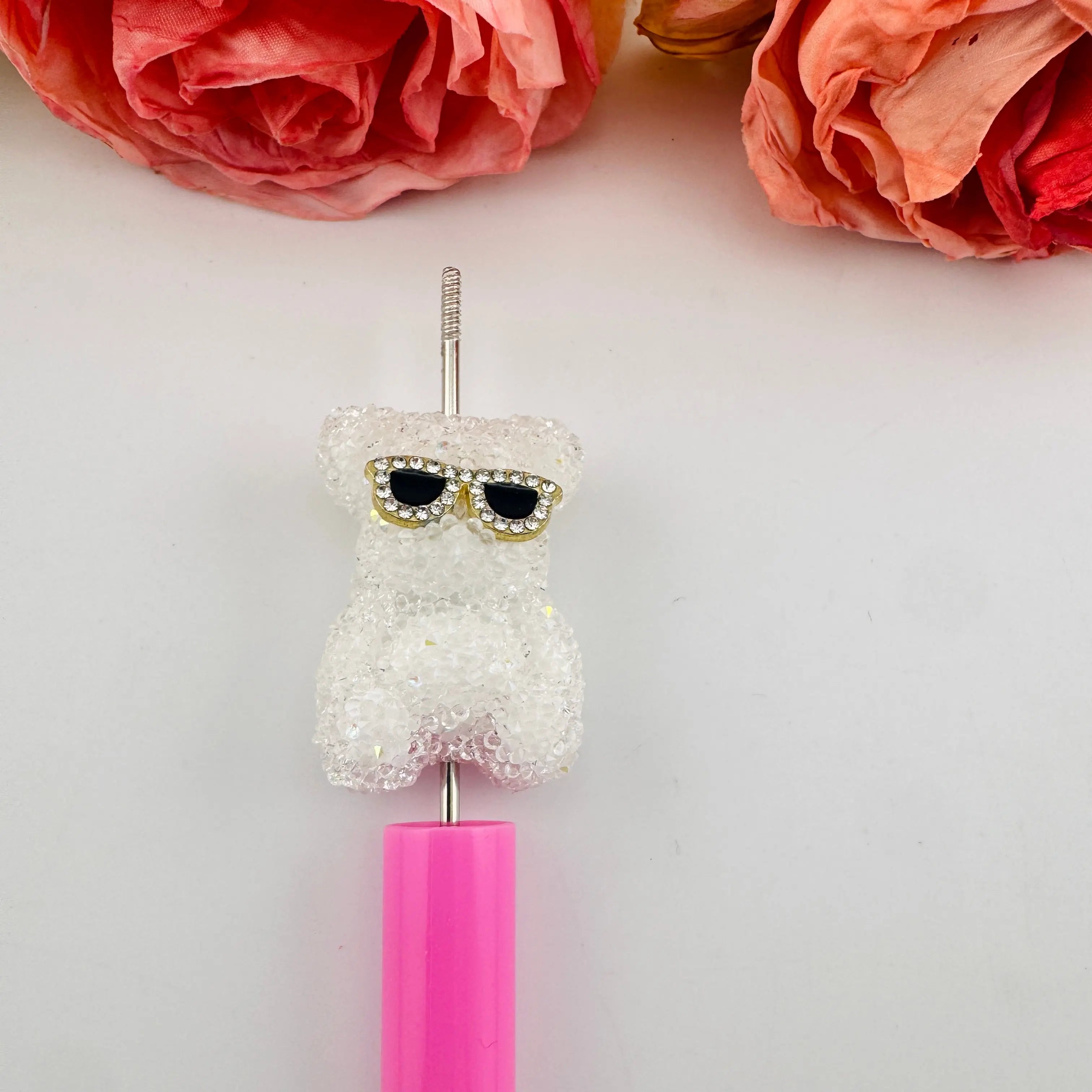 FS101377-About 24*35mm Sugar Bear Beads For Beadable Pens Keychain Making Zoe DIY Wholesale