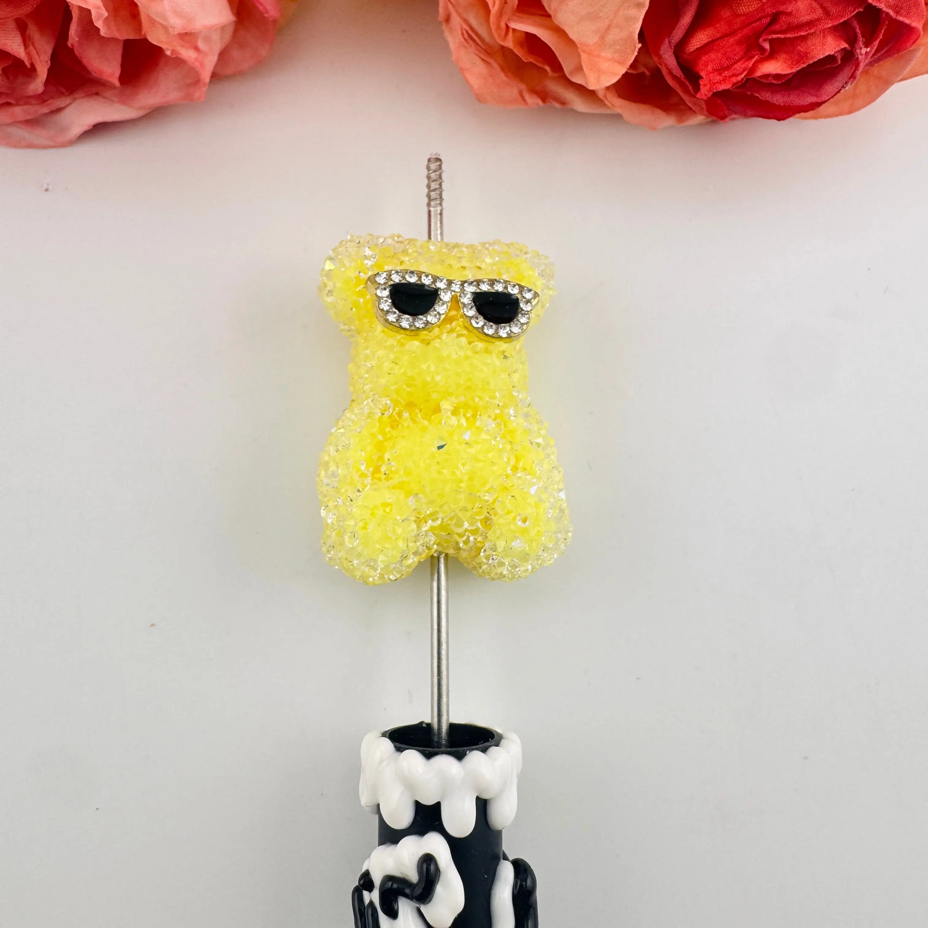 FS101377-About 24*35mm Sugar Bear Beads For Beadable Pens Keychain Making Zoe DIY Wholesale