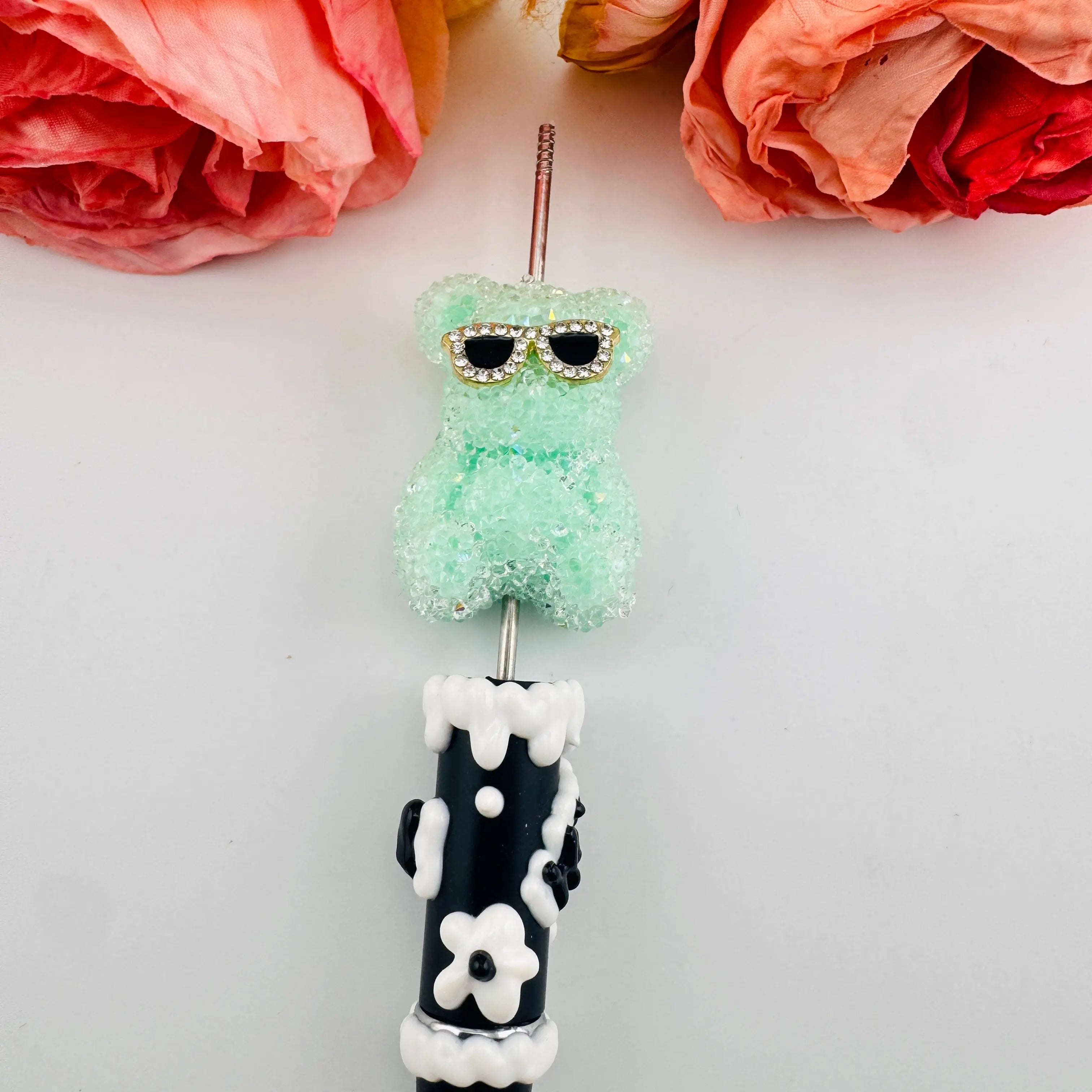 FS101377-About 24*35mm Sugar Bear Beads For Beadable Pens Keychain Making Zoe DIY Wholesale