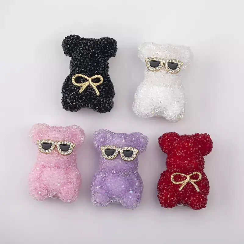 FS101377-About 24*35mm Sugar Bear Beads For Beadable Pens Keychain Making Zoe DIY Wholesale