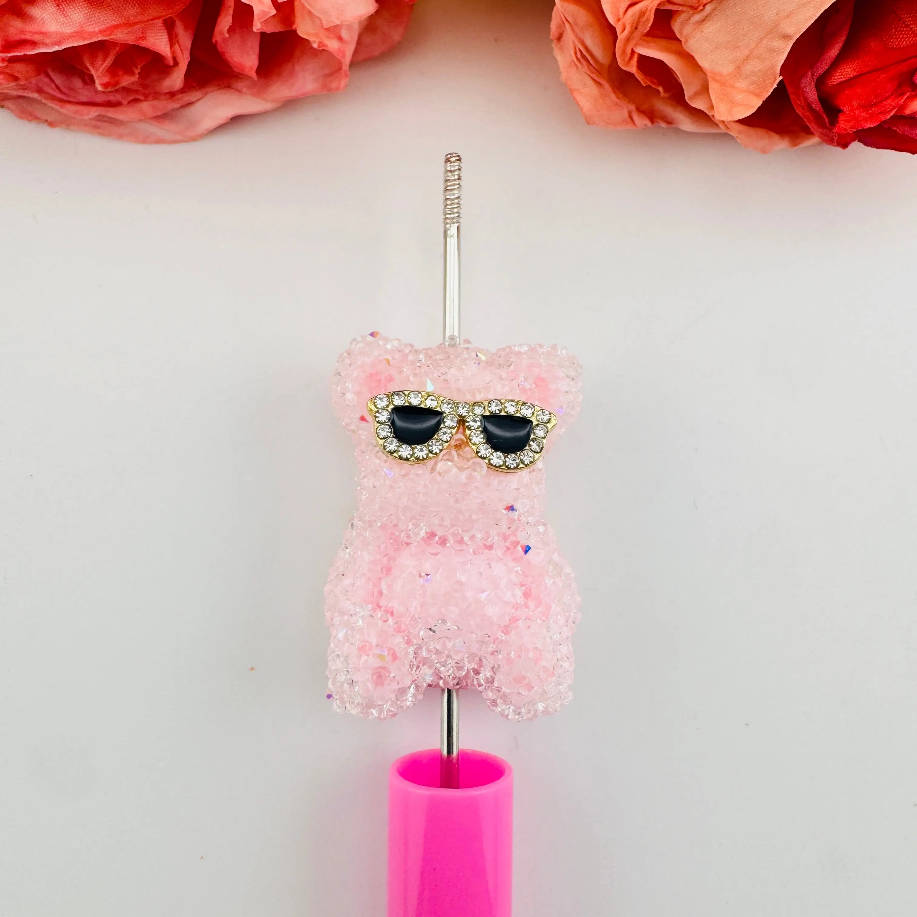 FS101377-About 24*35mm Sugar Bear Beads For Beadable Pens Keychain Making Zoe DIY Wholesale