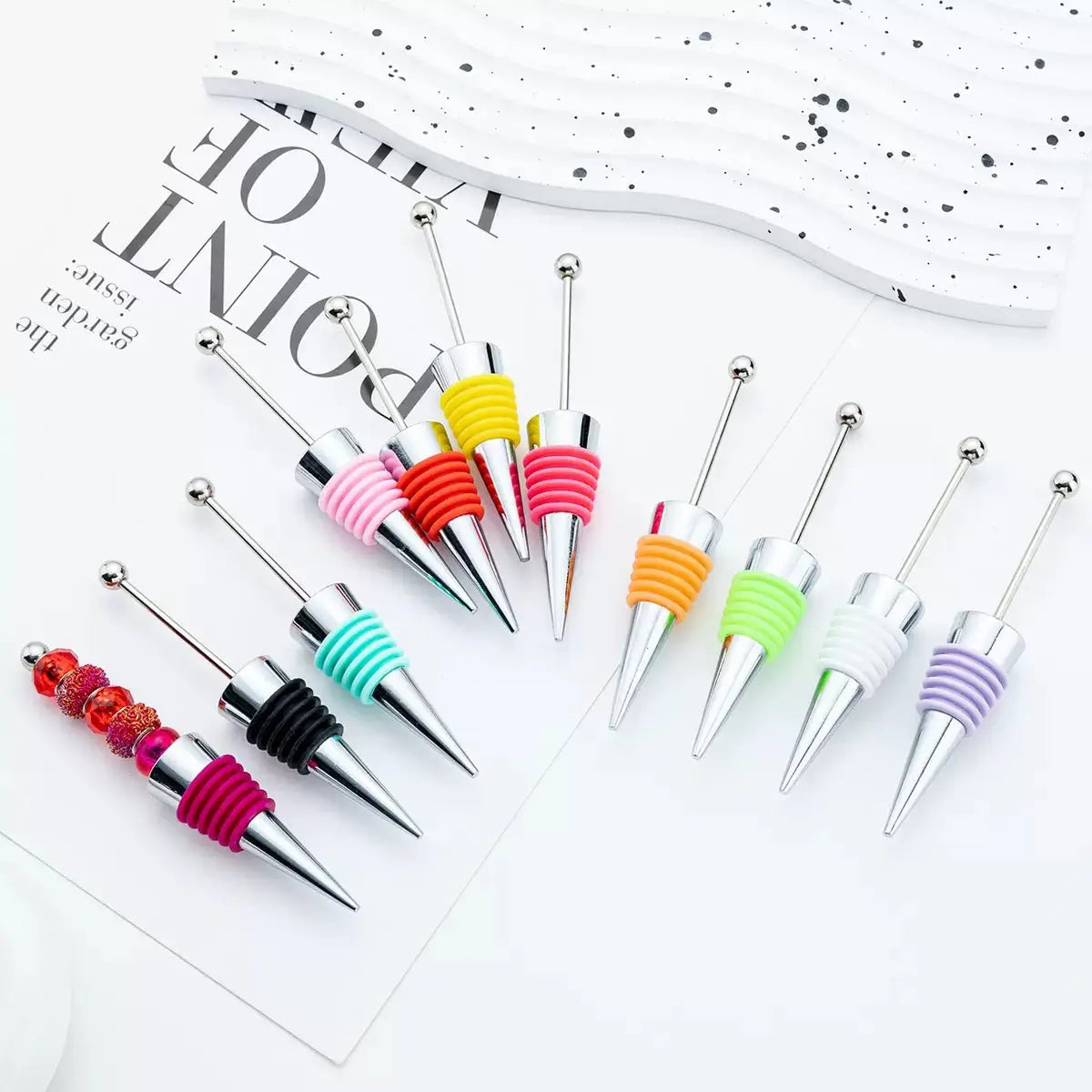 FS101424-Beadable Wine Stopper Zoe DIY Wholesale