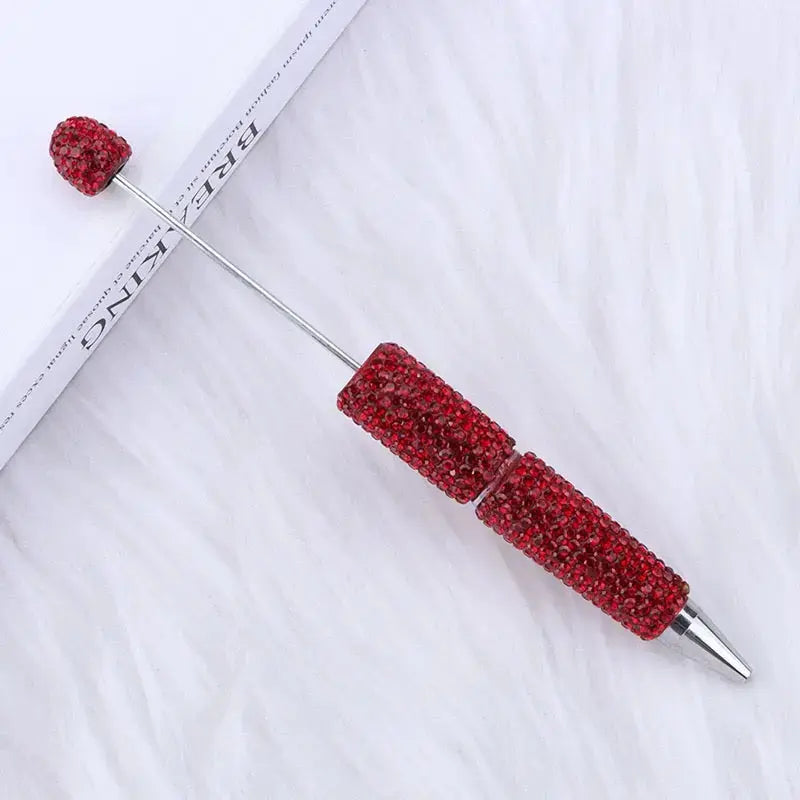 FS101507-Beadable Clay Pens with Shiny Rhinestones Covered the Entire Pen Zoe DIY Wholesale