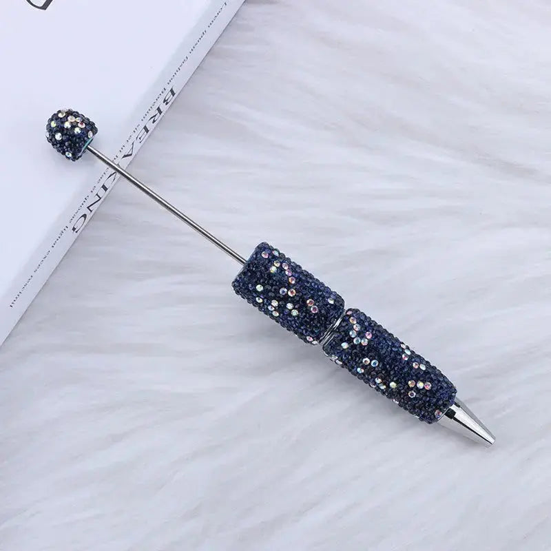 FS101507-Beadable Clay Pens with Shiny Rhinestones Covered the Entire Pen Zoe DIY Wholesale