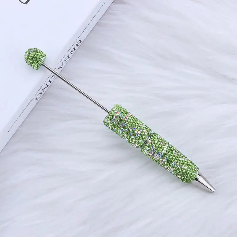 FS101507-Beadable Clay Pens with Shiny Rhinestones Covered the Entire Pen Zoe DIY Wholesale