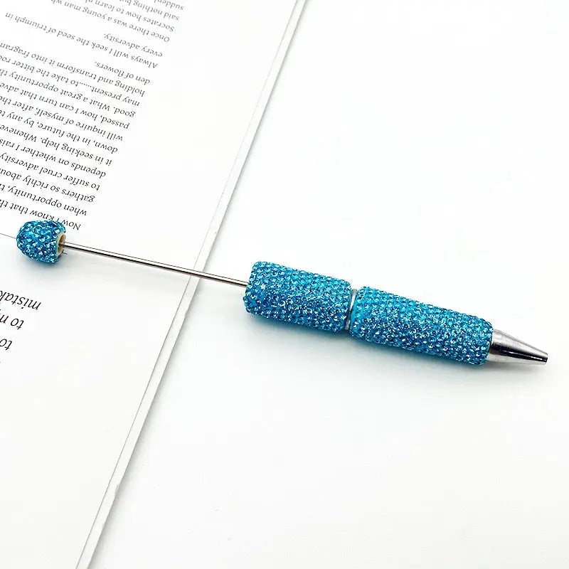 FS101507-Beadable Clay Pens with Shiny Rhinestones Covered the Entire Pen Zoe DIY Wholesale