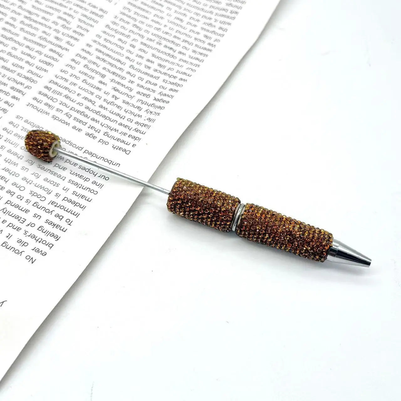 FS101507-Beadable Clay Pens with Shiny Rhinestones Covered the Entire Pen Zoe DIY Wholesale
