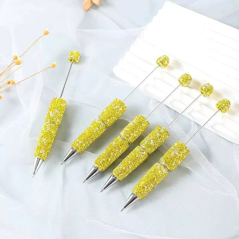 FS101507-Beadable Clay Pens with Shiny Rhinestones Covered the Entire Pen Zoe DIY Wholesale