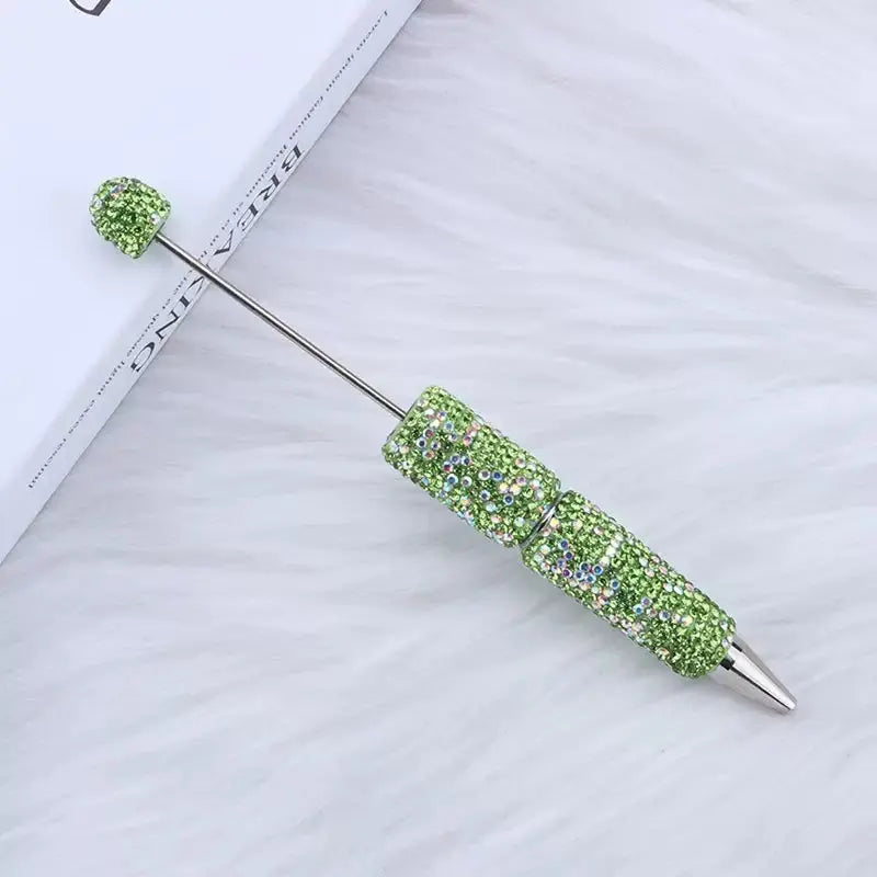 FS101507-Beadable Clay Pens with Shiny Rhinestones Covered the Entire Pen Zoe DIY Wholesale