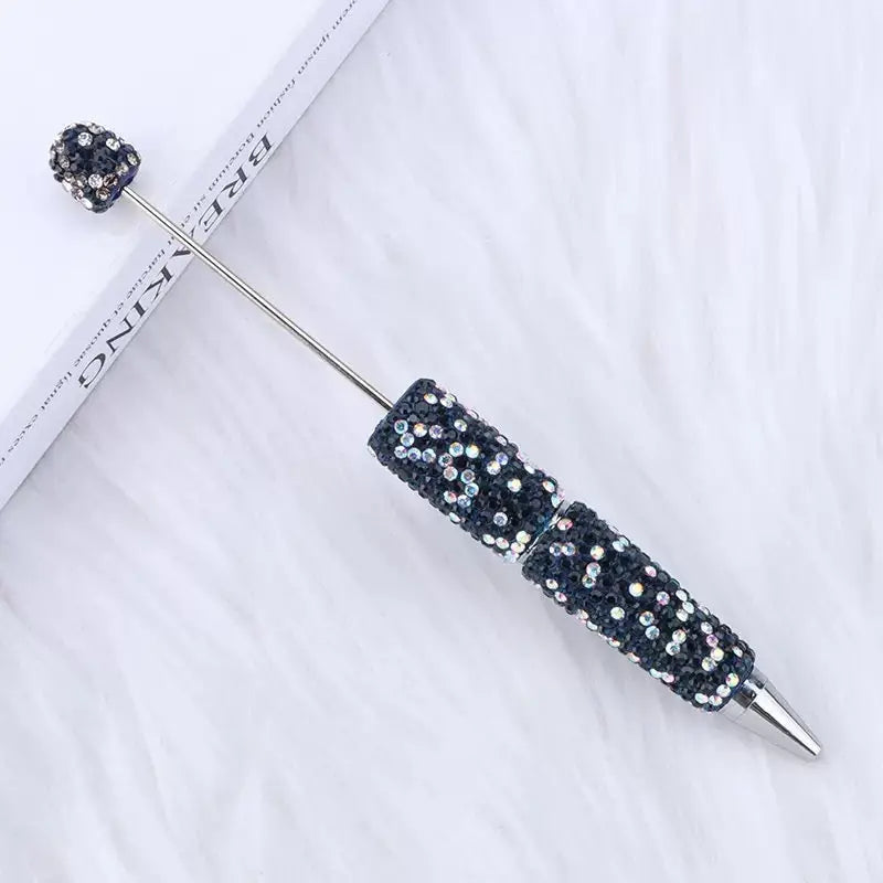 FS101507-Beadable Clay Pens with Shiny Rhinestones Covered the Entire Pen Zoe DIY Wholesale
