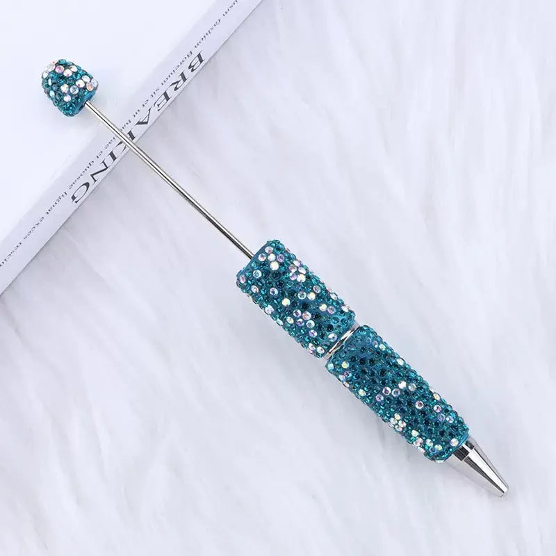 FS101507-Beadable Clay Pens with Shiny Rhinestones Covered the Entire Pen Zoe DIY Wholesale