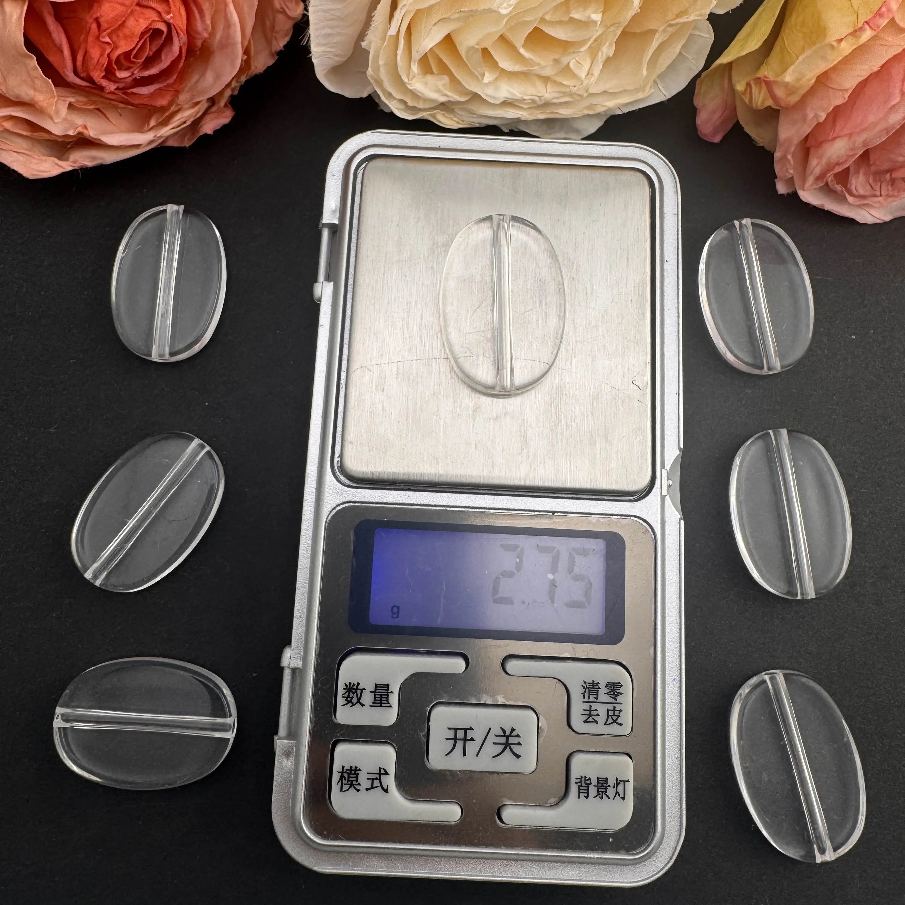 FS10158-About 20×30mm Clear Based Beads Zoe DIY Wholesale