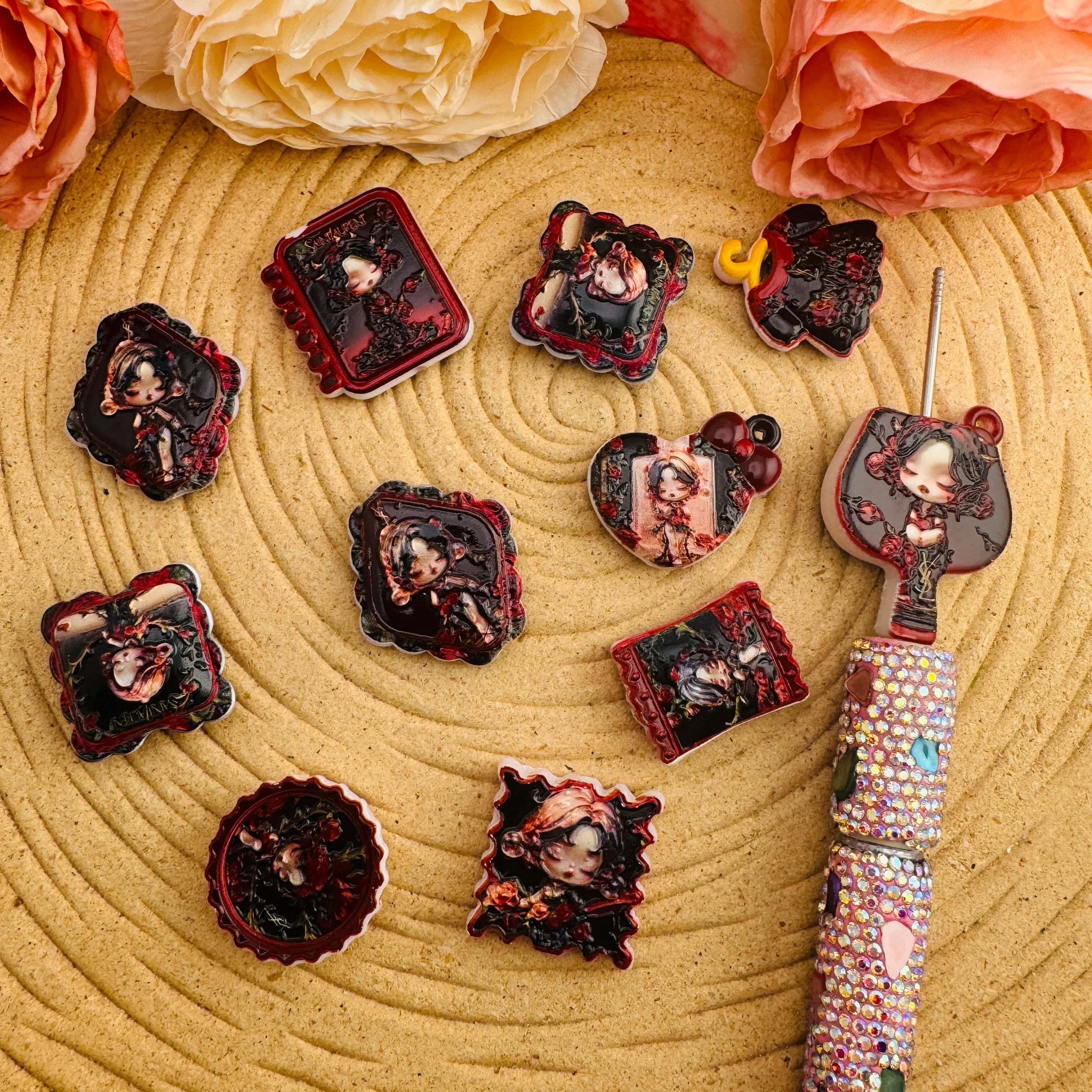 FS10159-Mixed SP Acrylic Beads Zoe DIY Wholesale