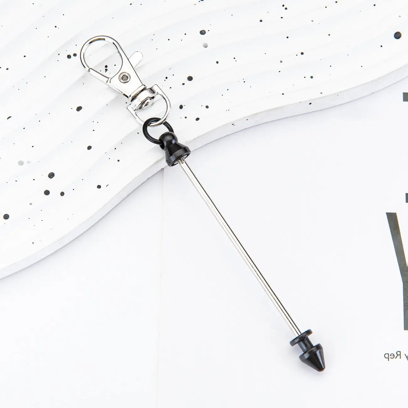 FS101611-About 12cm Beadable Bar With Bullet Head Lobster clips Zoe DIY Wholesale