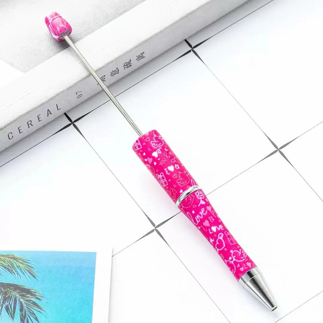 FS101750-Printed Beadable Pen Zoe DIY Wholesale
